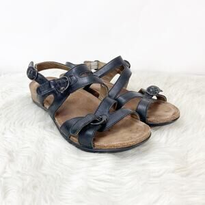 Dansko Black Leather Sandals